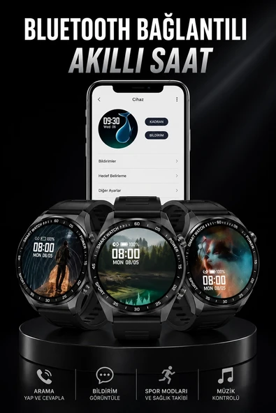 Akıllı Saat GPS VE NFC Özelliği Sesli Görüşme Dokunmstik Ekran ürün görseli 1