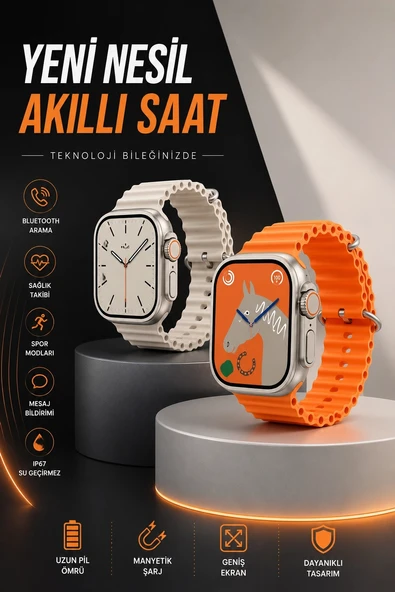 Akıllı Saat Bluetooth Bağlantılı Uyku ve Sağlık Takibi ürün görseli 1
