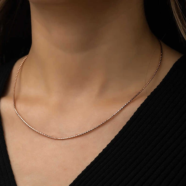 Gümüş Choker Zincir - Resim 3