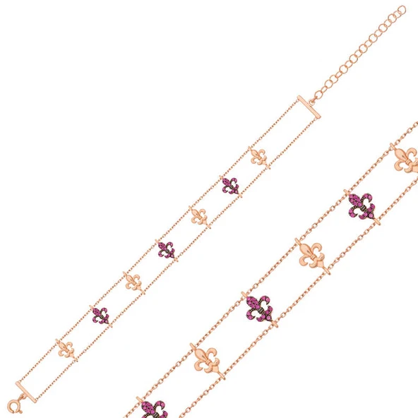 Gümüş Çiçek Desenli Bayan Bileklik ürün görseli 1