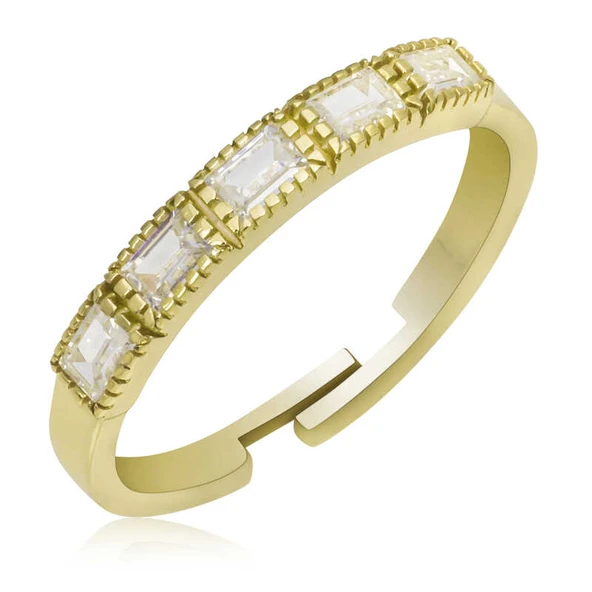 Gümüş Gold Ayarlanabilir Baget Kadın Yüzük ürün görseli 1
