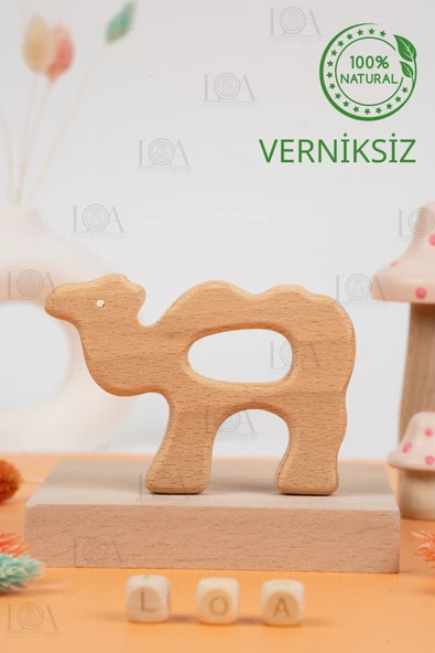 LANDOFACCESSORY Ahşap Diş Kaşıyıcı - Diş Rahatlatıcı - Natural Verniksiz Diş Kaşıyıcı ürün görseli 1