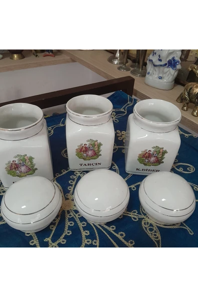 hatıralar Seramik Üçlü Baharatlıklar - Resim 4