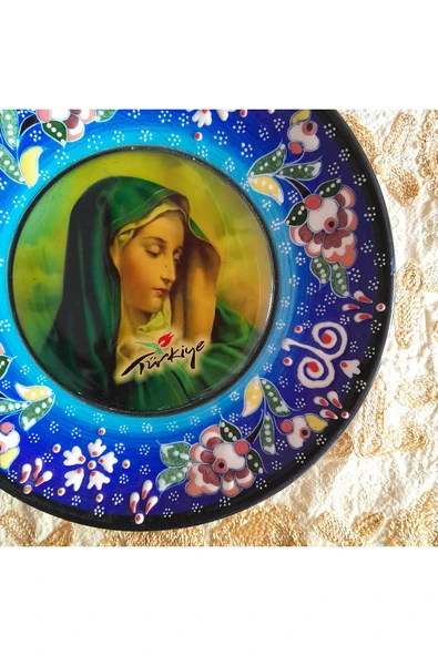 hatıralar Meryem Ana Konulu Tabak - Resim 3