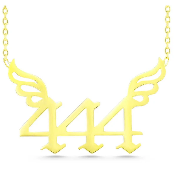 Gümüş Gold 444 Melek Sayısı Kadın Kolye ürün görseli 1