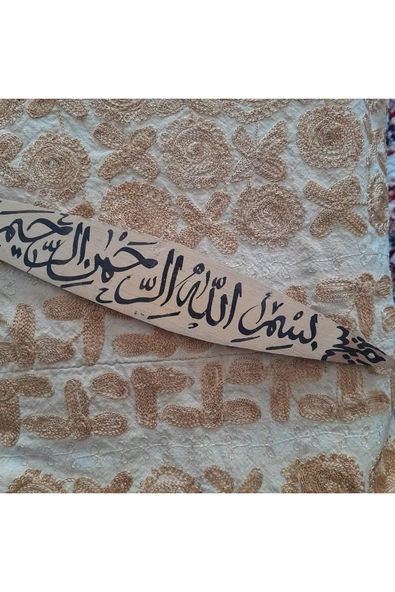 hatıralar Üzeri El Yazma Ahşap Dekor - Resim 3