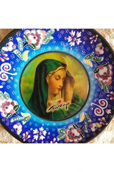 hatıralar Meryem Ana Konulu Tabak - Resim 2