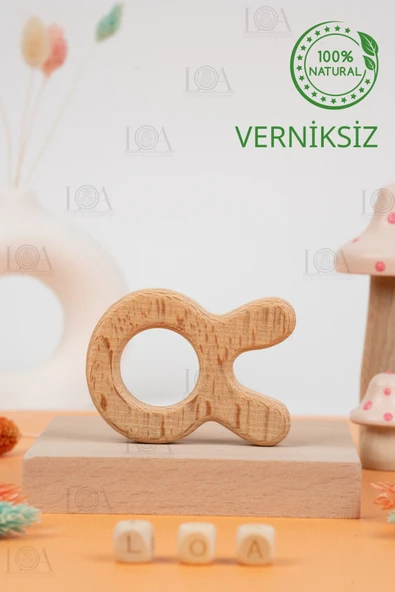 LANDOFACCESSORY Ahşap Diş Kaşıyıcı - Diş Rahatlatıcı - Natural Verniksiz Diş Kaşıyıcı ürün görseli 1
