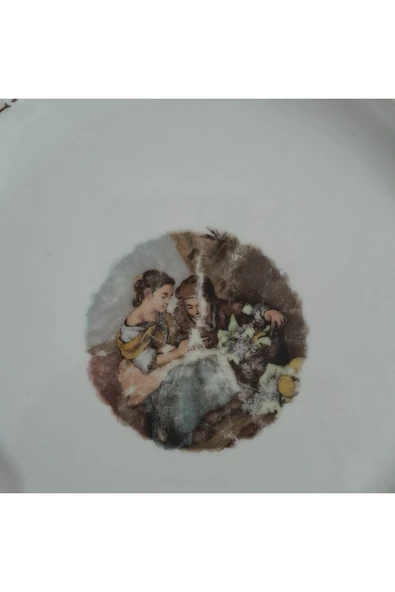 OSMANLI Antika Porselen Tabak - Resim 2