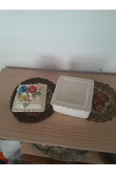hatıralar Eski Dönem Porselen Kutu - Resim 3