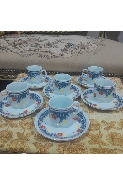 OSMANLI Antika China Damgalı Fincan Takımı ürün görseli 1