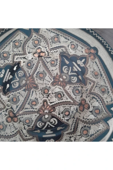 hatıralar Bakır Duvar Tabağı - Resim 4