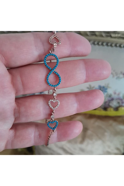 Vintage Rose Gümüş Asansör Bileklik ürün görseli 1