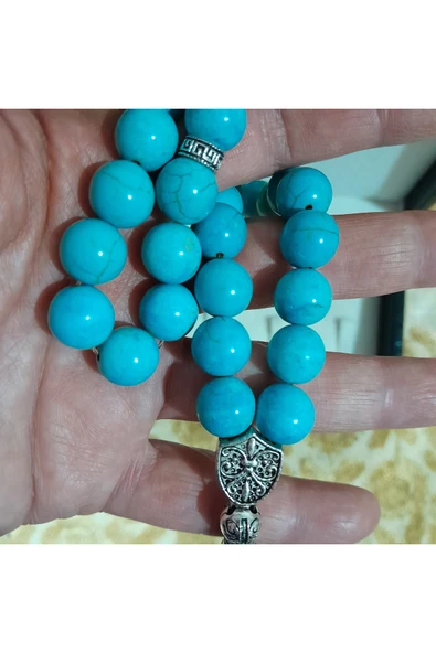 hatıralar 33 lük Turkuaz Tespih - Resim 5