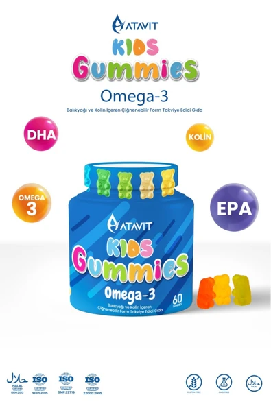 Atavit Kids Omega-3 60 Gummies - Resim 3