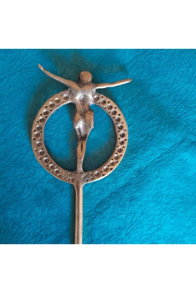 Vintage Pirinç Dekor Anahtar - Resim 5