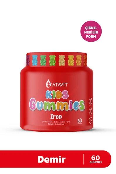 Atavit Kids Iron Demir 60 Gummies ürün görseli 1