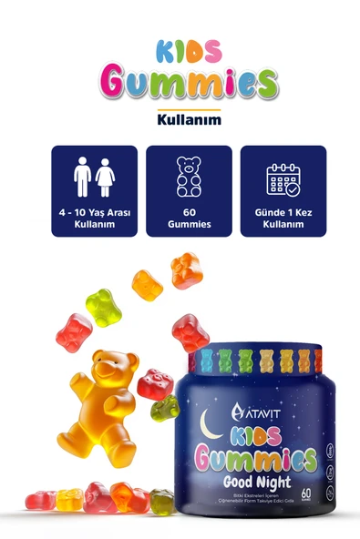 Atavit Kids Good Night 60 Gummies - Resim 2