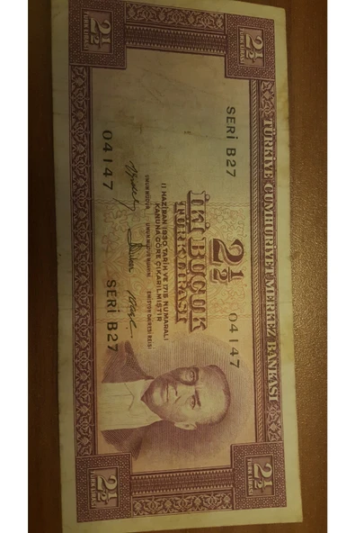 Vintage 5. Emisyon 4. Tertip 2,5 Tl ürün görseli 1