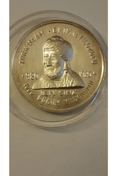 Vintage Ibni Sina Gümüş Hatıra Para ürün görseli 1