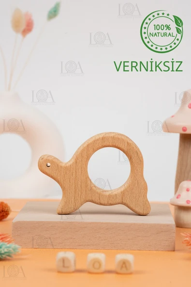 LANDOFACCESSORY Ahşap Diş Kaşıyıcı - Diş Rahatlatıcı - Natural Verniksiz Diş Kaşıyıcı ürün görseli 1