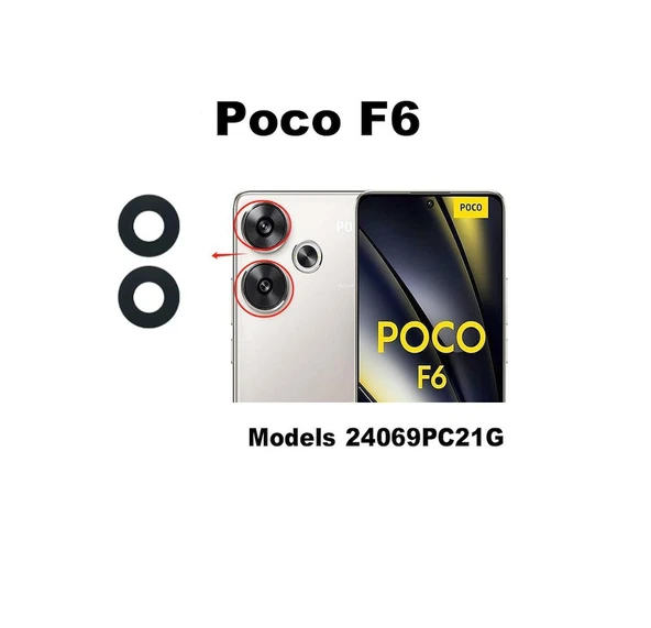 Poco F6 İle Uyumlu Kamera Camı Tekli Set Model 24069PC21G, 24069PC21I ürün görseli 1