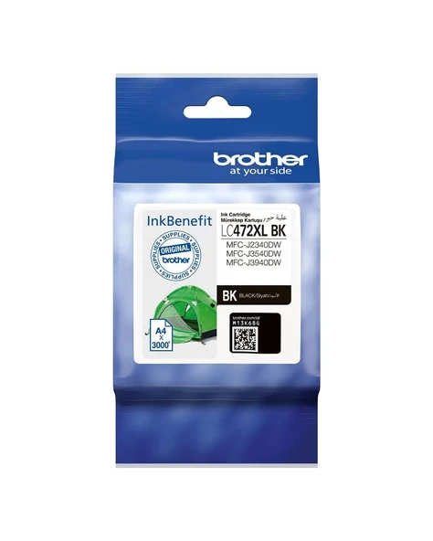 Brother LC472XLBK Black Siyah Kartuş MFC-J2340-J3540-J3940 3.000 Sayfa ürün görseli 1