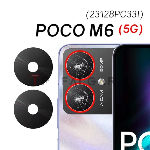 Poco M6 5G İle Uyumlu Kamera Camı Tekli Set Model 2312CRAD3I ürün görseli 1