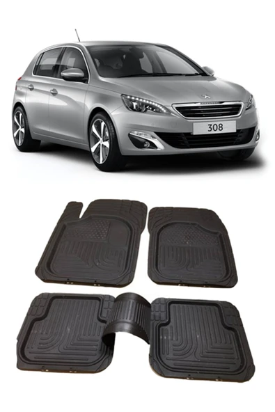 MSK Peugeot 308 2011-2013 4d Havuzlu Paspas Takımı 5 Parça ürün görseli 1