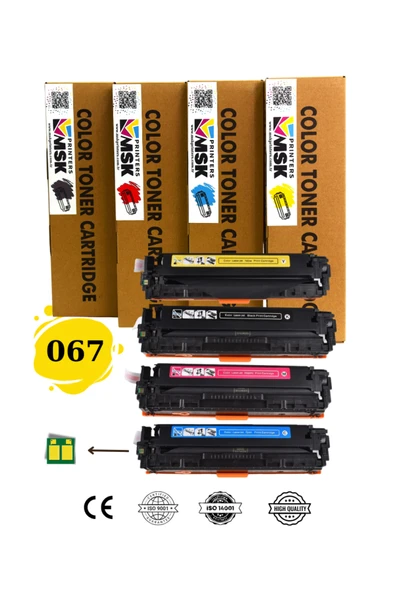 msk printers Canon CRG-067 Muadil Toner Seti Chipli ürün görseli 1