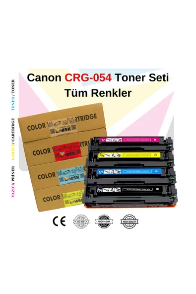 msk printers Canon CRG-054 Muadil Toner Seti Tüm Renkler ürün görseli 1
