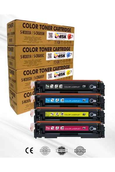 msk printers I-Sensys LBP664CX Muadil Toner Seti Çipsiz ürün görseli 1