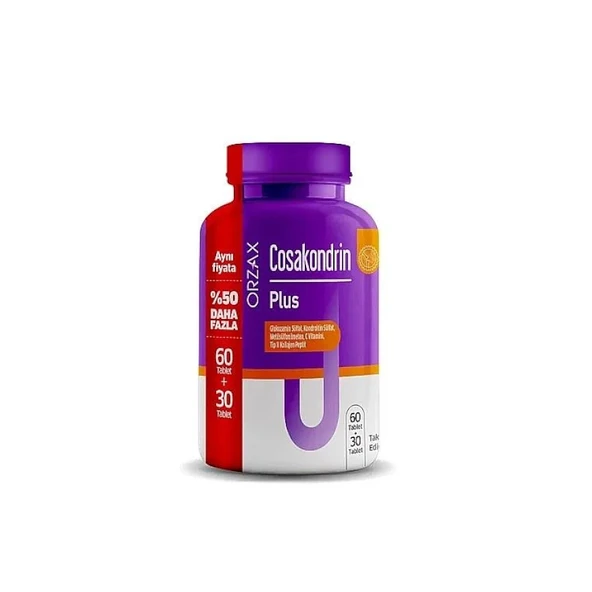 Orzax Cosakondrin Plus 60 + 30 Tablet %50 Daha Fazla Takviye Edici Gıda ürün görseli 1