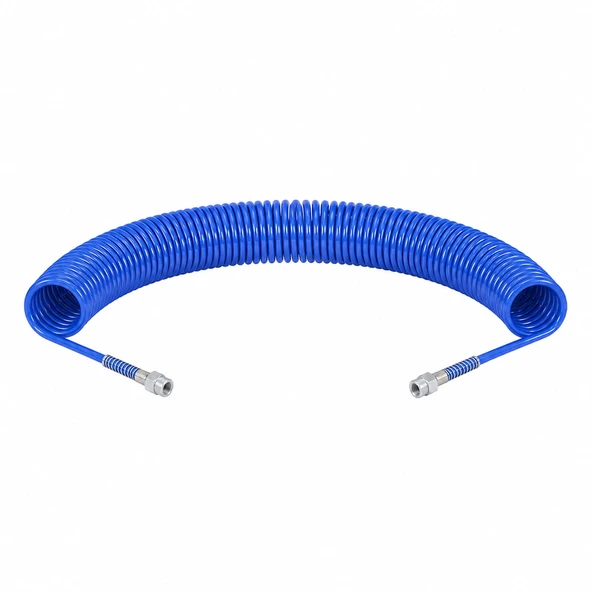 Spiralli Hava Hortumu 5x8 mm 15 Metre Kompresör Uyumlu Basınçlı Sanayi Hava Hortumu ürün görseli 1
