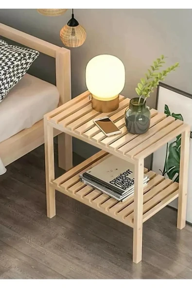 AHŞAP CRAFT Doğal ahşap komidin ürün görseli 1