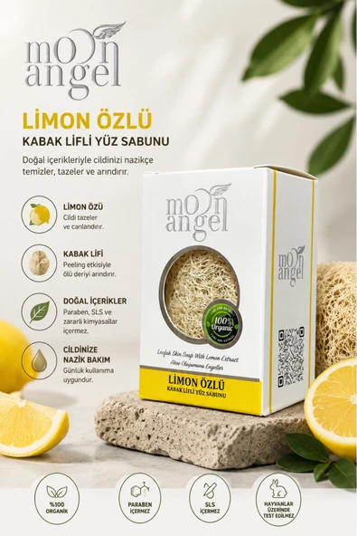 Kabak Lifli Sabun Limon Özlü Karşıtı Cilt Bakım Sabunu ürün görseli 1