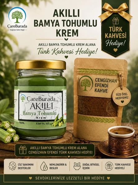 ÇareBurada Akıllı Bamya Tohumlu Krem 100 ml + Türk Kahvesi Hediye ürün görseli 1