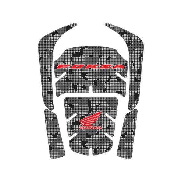 Grippatch Honda Forza-250 (2024-2025) ile Uyumlu Renkli  Tank Pad – Depo Koruma Seti GC20-M-1 ürün görseli 1