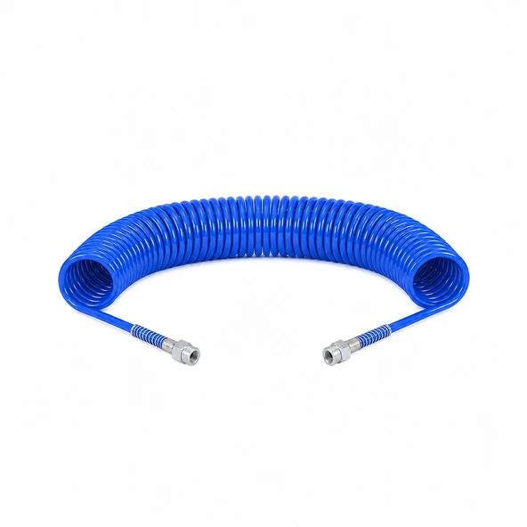 Spiralli Hava Hortumu 5x8 mm 7.5 Metre Kompresör Uyumlu Basınçlı Sanayi Hava Hortumu ürün görseli 1