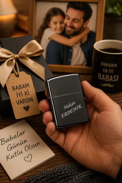 İsime Kişiye Özel İsim Yazılı Metal Benzinli Çakmak Premium Hediye Dolu Gönderim ürün görseli 1