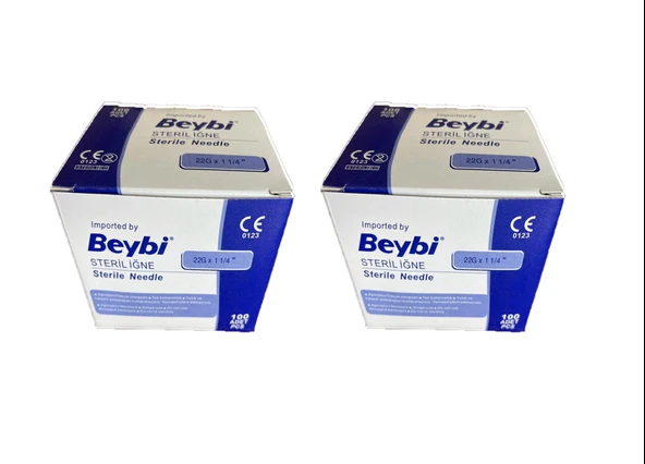 Beybi 22 G X 11/4" Steril Siyah Iğne Uç 100 Adet 2 Kutu ürün görseli 1