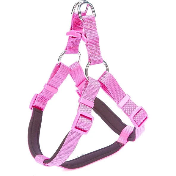 Doggie Konforlu Dokumadan El Yapımı Ronin Model Köpek Göğüs Tasması M-2x45-55cm - Purple ürün görseli 1
