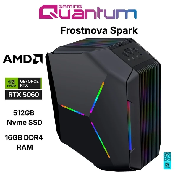 Quantum Gaming Frostnova Spark Ryzen 7 5700X 16GB DDR4 512GB NVMe RTX5060 8GB Masaüstü Oyuncu Bilgisayarı ürün görseli 1