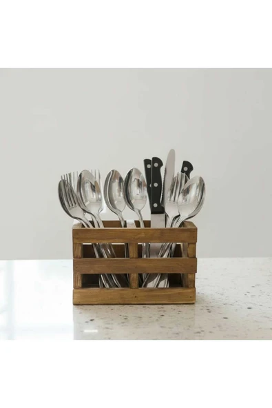 AHŞAP CRAFT çatal-kaşık organizer ürün görseli 1