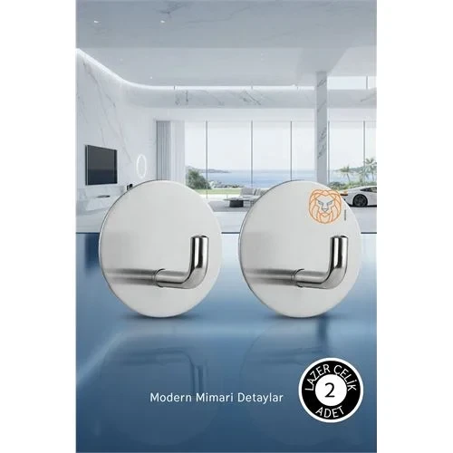2'li Banyo Ve Mutfak Askı Seti - Sus304 Lazer Kesim Çelik Ultra Güçlü Yapışkanlı Askı ürün görseli 1