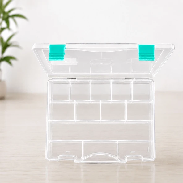 Organizer Kutu 11''İnç 13 Gözlü Bölmeli Saklama Kutusu Hırdavat Takı Malzeme Düzenleyici ürün görseli 1