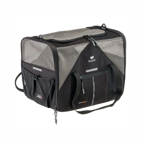Ferplast Voyager 450 Kedi ve Köpek Kumaş Taşıma Çantası Siyah 55x33x37 cm ürün görseli 1