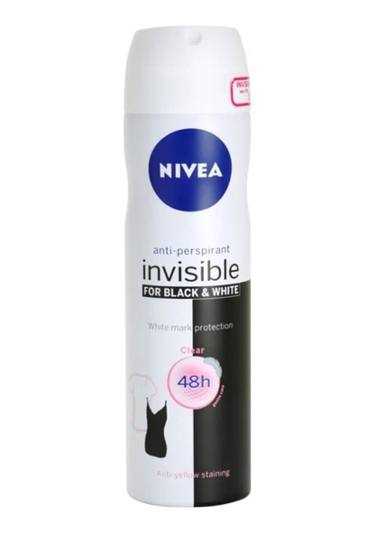 Nivea Invisible Black&White Clear Kadın Deodorant 150 ML ürün görseli 1