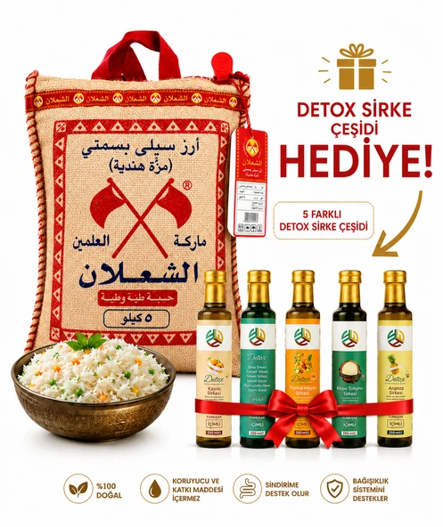 ALŞALAN 1121 BASMATİ PİRİNÇ 5 KG +PROMAR DETOX SİRKESİ 250 ML (HEDİYE) ürün görseli 1