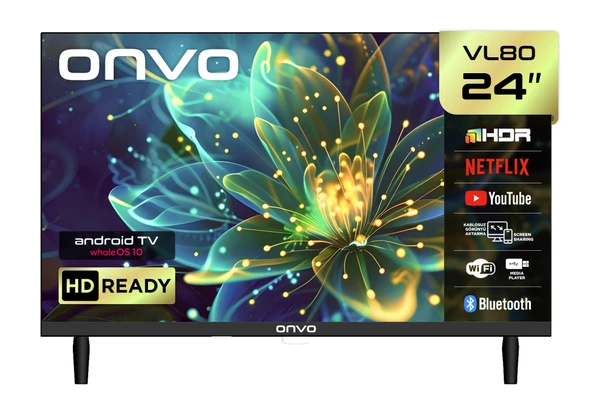 ONVO 24VL80F2HA 24'' 60 Ekran Uydu Alıcılı HD Ready WhaleOS LED TV ( 12V Uyumlu ) ürün görseli 1